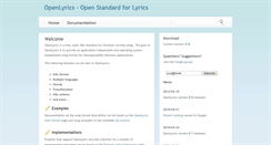 Desktop Screenshot of openlyrics.org