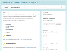 Tablet Screenshot of openlyrics.org